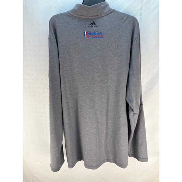 Adidas 2XL Golf Quarter Zip 3 Striped Sweatshirt ISMGA Rhode Island Gray Jacket - Picture 7 of 9